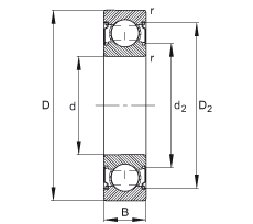 S 6002-C-2Z, ă(ni)YC (j) DIN 625-1 ˜ʵҪߴɂ(c)g϶ܷ