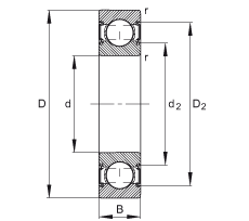 S 6202-C-2HRS, ă(ni)Y(ji)(gu)C (j) DIN 625-1 ˜ʵҪߴ磬ɂ(c)ܷ